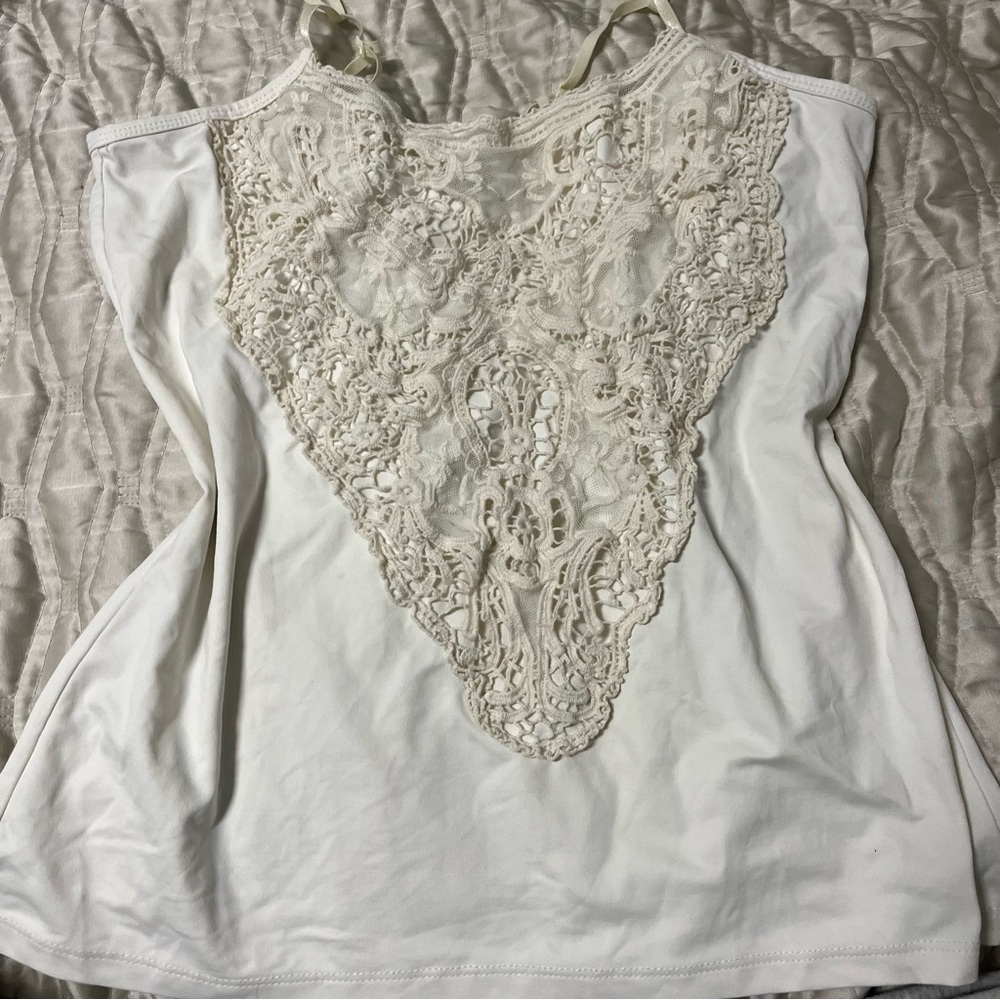 Boutique essentials cute white tank top